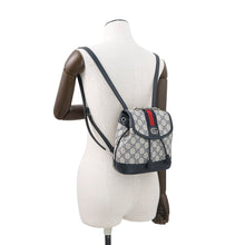 Load image into Gallery viewer, GUCCI GG Supreme Ophidia Mini Backpack Navy/Beige795221 GG Supreme Leather
