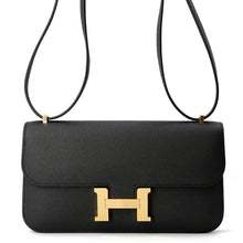 将图像加载到图库查看器中，HERMES Constance Elan Miroir Black Epsom
