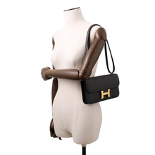 将图像加载到图库查看器中，HERMES Constance Elan Miroir Black Epsom
