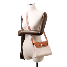 将图像加载到图库查看器中，HERMES Herbag zip Fauve Toile H Vache Hunter Leather Size Mini
