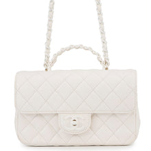 将图像加载到图库查看器中，CHANEL Matelasse Top Handle Bag WhiteAS5243 Lambskin Size 20
