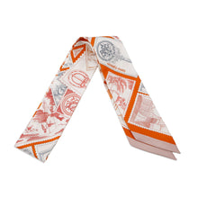 将图像加载到图库查看器中，HERMES Twilly Fauve Stamp Enthusiast Orange・Cui / Gray / CorailH064205S Silk100%

