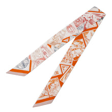 将图像加载到图库查看器中，HERMES Twilly Fauve Stamp Enthusiast Orange・Cui / Gray / CorailH064205S Silk100%
