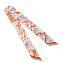 将图像加载到图库查看器中，HERMES Twilly Fauve Stamp Enthusiast Orange・Cui / Gray / CorailH064205S Silk100%
