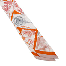 将图像加载到图库查看器中，HERMES Twilly Fauve Stamp Enthusiast Orange・Cui / Gray / CorailH064205S Silk100%
