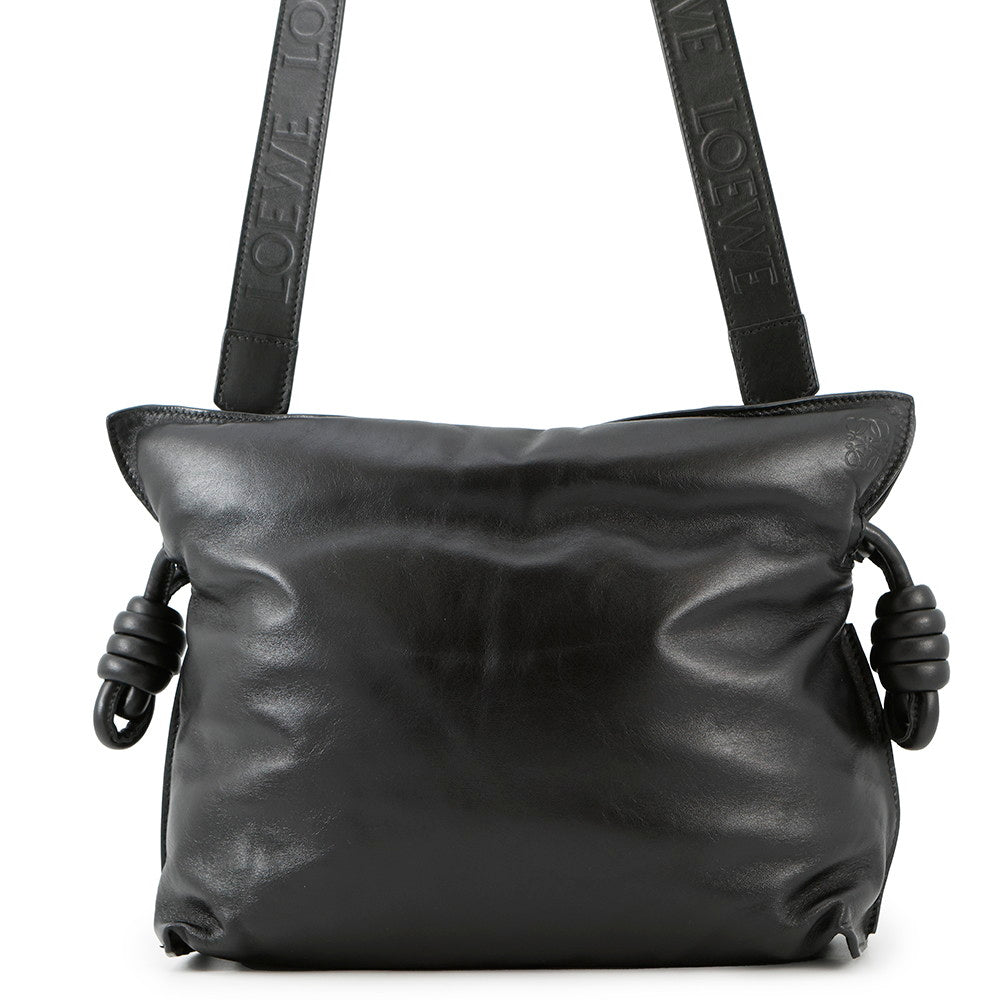 LOEWE Puffer Flamenco Clutch Bag BlackA411FC1X67 Leather