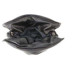 将图像加载到图库查看器中，LOEWE Puffer Flamenco Clutch Bag BlackA411FC1X67 Leather
