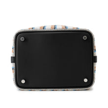 将图像加载到图库查看器中，HERMES Picotin Lock Blanket Black /Ecru/Fauve/Blue Zanzibar Toile H Swift Leather Size PM
