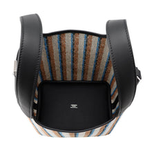 将图像加载到图库查看器中，HERMES Picotin Lock Blanket Black /Ecru/Fauve/Blue Zanzibar Toile H Swift Leather Size PM
