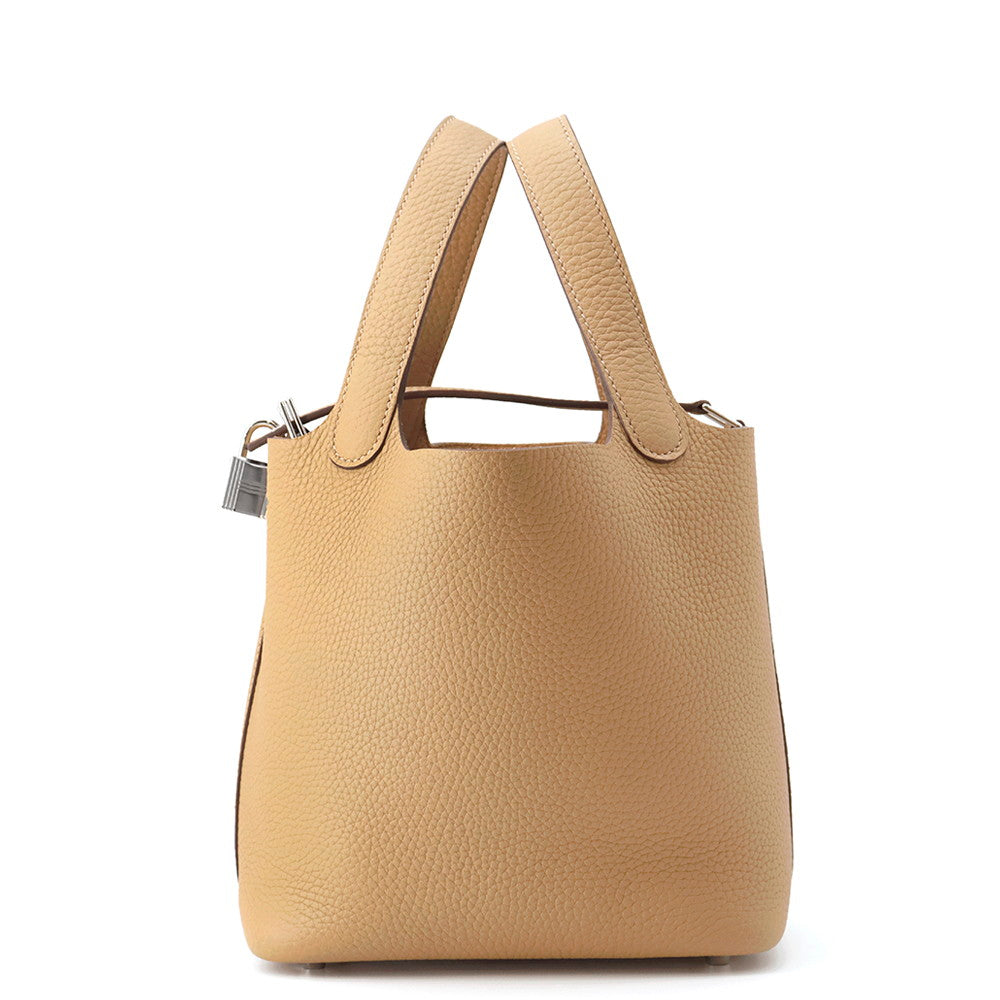 HERMES Picotin Lock Biscuit Taurillon Clemence Size PM