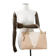 Load image into Gallery viewer, LOUIS VUITTON V Tote BeigeRose/Cream Monogram Empreinte Leather Size MM
