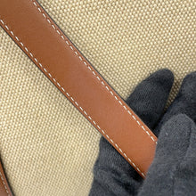 将图像加载到图库查看器中，CELINE Medium Cabas16(Saise) Tote Bag Natural/Tan197332DUH.02NT Canvas Leather
