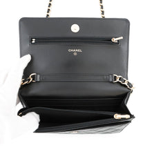 Load image into Gallery viewer, CHANEL Chain wallet with Bag Charm BlackAP1960 Lambskin/Faux Pearl /Rhinestone
