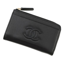 Load image into Gallery viewer, CHANEL Fragment Card Case BlackAP4661 Caviar Leather
