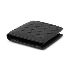 将图像加载到图库查看器中，Bottega Veneta INTRECCIATO Bifold Wallet Compact Wallet Black749412 Leather
