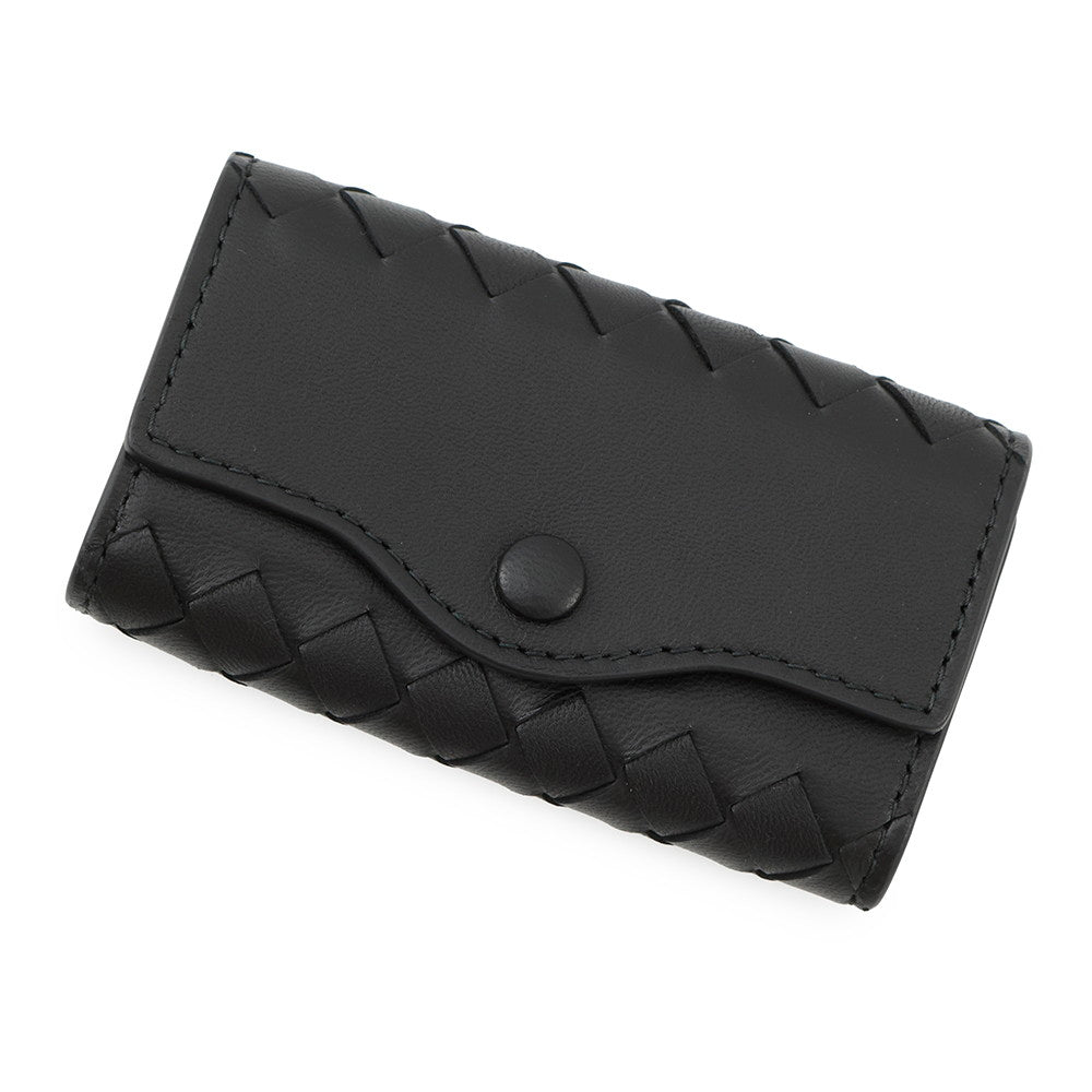 Bottega Veneta INTRECCIATO 4-Key Case Black339336 Leather
