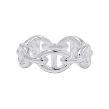 将图像加载到图库查看器中，HERMES Chaine d&#39;Ancre Anchenée Ring PM Size PM/49/#9 SV925
