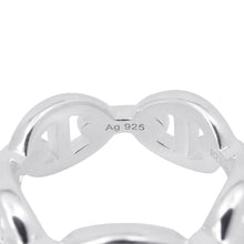 将图像加载到图库查看器中，HERMES Chaine d&#39;Ancre Anchenée Ring PM Size PM/49/#9 SV925
