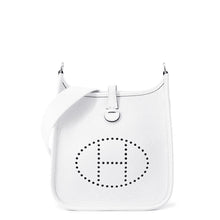 将图像加载到图库查看器中，HERMES Evelyne Long New White Taurillon Clemence Size TPM
