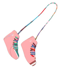 Load image into Gallery viewer, HERMES Bag Charm Petit H Sneakers Pink/Green/MulticolorH1070768 92 Swift Leather Chevre Myzore Goatskin Silk
