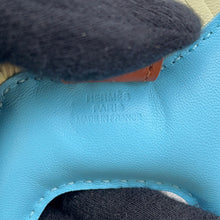 将图像加载到图库查看器中，HERMES Rodeo Celeste/Jaune Milton/Gold Lambskin Size PM

