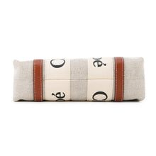 将图像加载到图库查看器中，Chloe Woody 2WAY Tote Bag Beige/BrownCHC21WS397E6690U Canvas Leather Size Small
