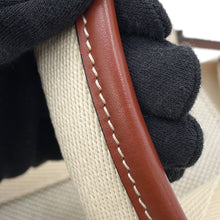 将图像加载到图库查看器中，Chloe Woody 2WAY Tote Bag Beige/BrownCHC21WS397E6690U Canvas Leather Size Small
