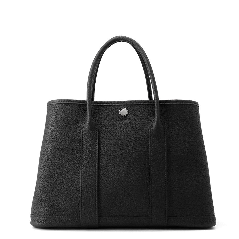 HERMES Garden Party Black Negonda Leather Size TPM
