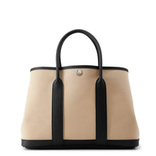 将图像加载到图库查看器中，HERMES Garden Party Trench/Black Toile H Negonda Leather Size TPM
