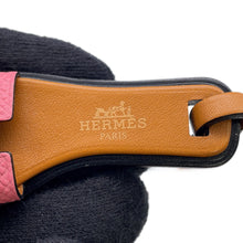 Load image into Gallery viewer, HERMES Oran Nano Bag Charm Pink/Natural Sable/Black Epsom Vache Hunter Leather Vaux Butler
