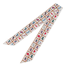 Load image into Gallery viewer, HERMES Twilly Couvertures et Tenues de jour Cream/Blanc/Rose Silk100%
