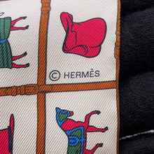 Load image into Gallery viewer, HERMES Twilly Couvertures et Tenues de jour Cream/Blanc/Rose Silk100%
