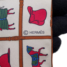 Load image into Gallery viewer, HERMES Twilly Couvertures et Tenues de jour Cream/Blanc/Rose Silk100%
