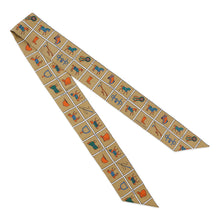 Load image into Gallery viewer, HERMES Twilly Couvertures et Tenues de jour Mordre/Blanc/Blue Silk100%
