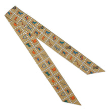 Load image into Gallery viewer, HERMES Twilly Couvertures et Tenues de jour Mordre/Blanc/Blue Silk100%
