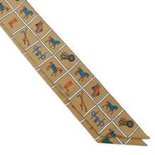 Load image into Gallery viewer, HERMES Twilly Couvertures et Tenues de jour Mordre/Blanc/Blue Silk100%
