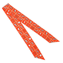 将图像加载到图库查看器中，HERMES Twilly Couvertures et Tenues de jour Vermillon /Beige/White Silk100%
