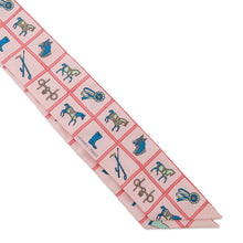 Load image into Gallery viewer, HERMES Twilly Couvertures et Tenues de jour Rose/Blue/Vert Silk100%
