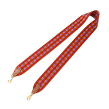 将图像加载到图库查看器中，HERMES Bandouliere maxi quadrille Capucines/Parme/Rouge duchesse/Gold Canvas Swift Leather Size 2&quot;/41.3&quot;
