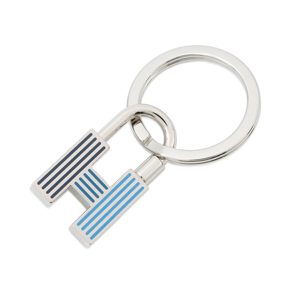 HERMES Cadena Quiz Key Ring Camail de BlueH077309FP02 Metal