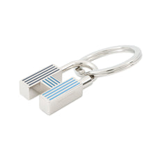 将图像加载到图库查看器中，HERMES Cadena Quiz Key Ring Camail de BlueH077309FP02 Metal
