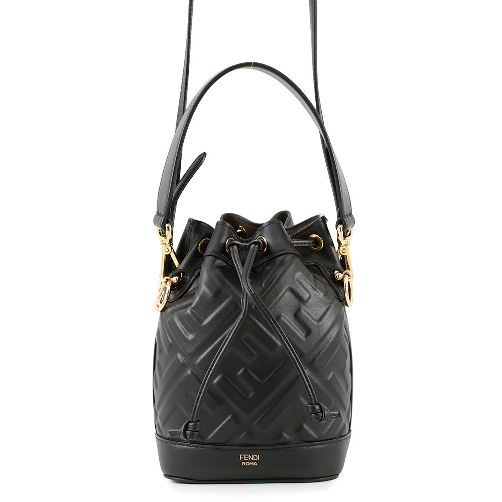 FENDI Montrezor Black8BS093 Leather Size Mini