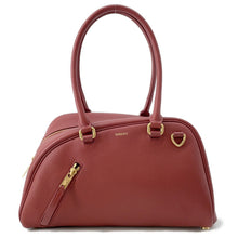 Load image into Gallery viewer, BURBERRY Shield Twin Bowling Bag Red8102174 Leather Size Small

