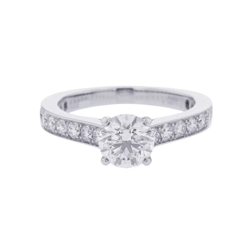 GRAFF Flame Round Diamond Engagement Ring Size Approximately No. 5RPV01 Pt950