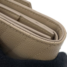 将图像加载到图库查看器中，SAINT LAURENT PARIS Cassandra Matelasse Multifold Wallet Dark Beige692061 Leather
