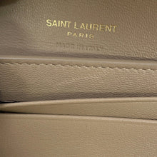 Load image into Gallery viewer, SAINT LAURENT PARIS Cassandra Matelasse Multifold Wallet Dark Beige692061 Leather
