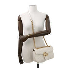 Load image into Gallery viewer, GUCCI GG Marmont ChainShoulder Bag Beige443497 Leather
