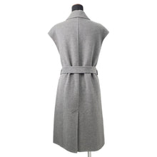 将图像加载到图库查看器中，HERMES Long vest Size 36 Gray4H0101DA Cashmere100%
