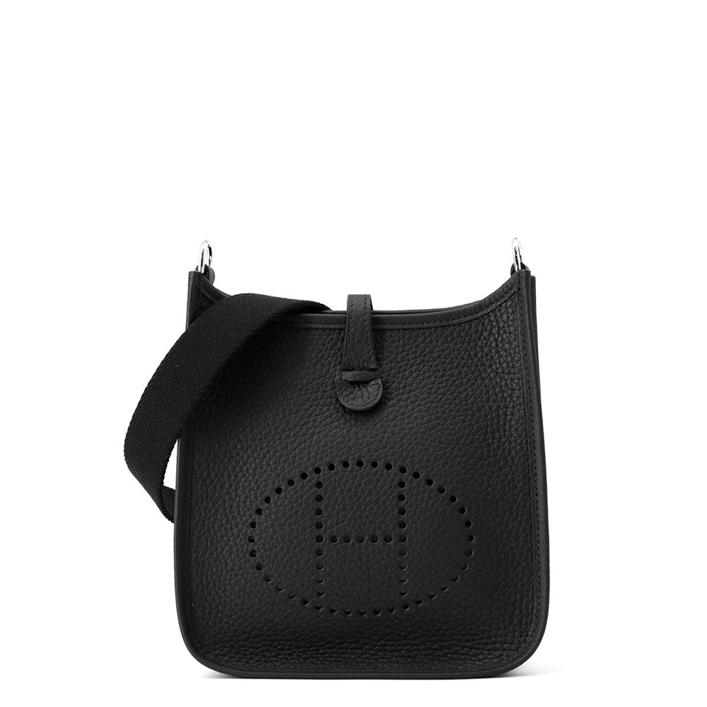 HERMES Evelyne Long Black Taurillon Clemence Size TPM