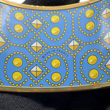 Load image into Gallery viewer, HERMES Email Bangle Size TGM Yellow/Light Blue/Gold Metal Cloisonne
